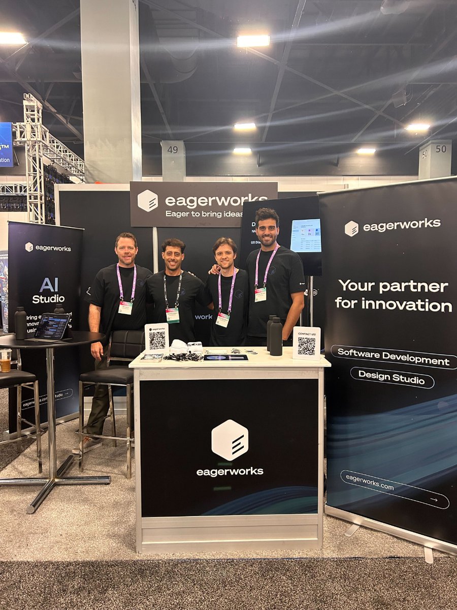 Get ready to meet @fede_lambach, our CEO; @finobertinat, our COO; @santi_c_dev, one of our Tech Leaders; and @roykeely, Head of Partnerships. Our team is thrilled to welcome all of you to Booth #444 during @emergeamericas, the main event at #MiamiTechMonth! 🚀
