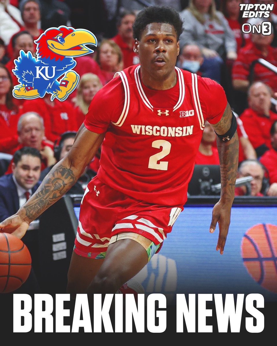 NEWS: Wisconsin transfer guard AJ Storr has committed to Kansas, he tells <a href="/On3sports/">On3</a>. 

The 6-7 sophomore averaged 16.8 PPG this season. 

on3.com/transfer-porta…