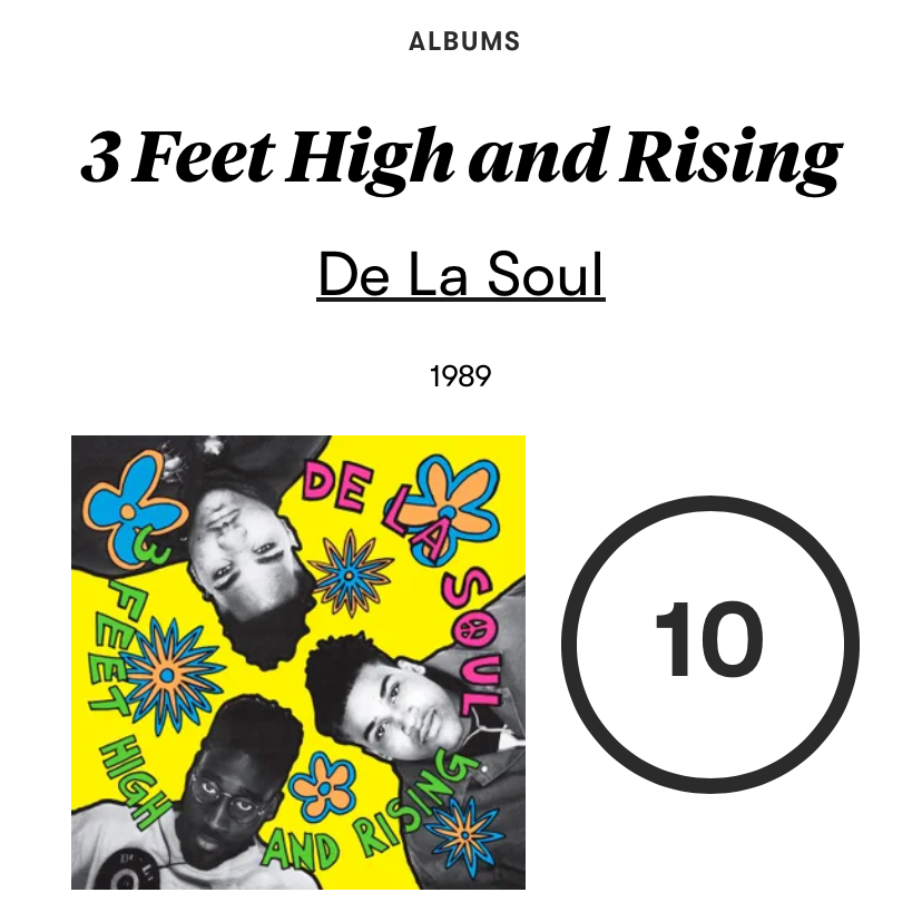 .@WeAreDeLaSoul are among a very select group of artists who have received a perfect 10 in Pitchfork history. See Maseo and Posdnuos perform live at @PitchforkFest as De La Soul return to Chicago on Saturday, July 20 Tickets: p4k.in/6xe378T