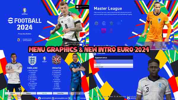PES 2021 Menu Graphics & Intro EURO 2024 by PESNewupdate
pes-files.ru/pes_2021_menu_…

Updated EURO 2024 mod for #PES2021

#eFootball2024 #eFootball2022 #eFootball2023 #PES2021 #eFootball #eFootbalPES2021 #PES2022 #PC #PS4 #PS5 #pesfiles #PES