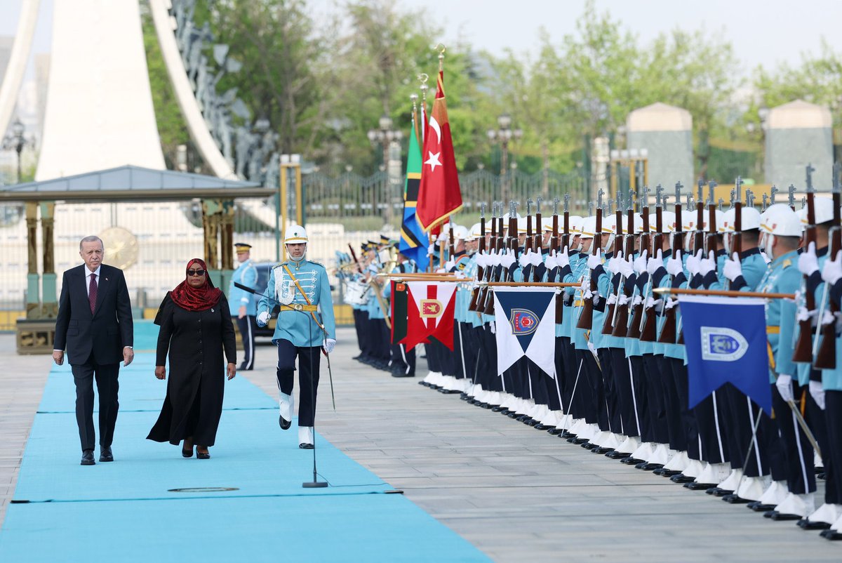 “Tanzania, which I visited in 2017, is one of our country's most important partners in East Africa. Our bilateral trade volume reached $345 million last year, We aim to increase our trade volume to $ 1 billion dollars. -President Erdogan to President Samia who is in Türkiye