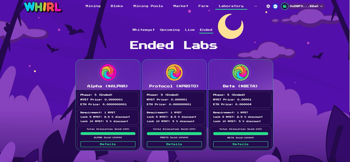 We just opened up the new UI upgrades for Lab & Mining. Link in our bio 👆 Whirl is: 🌪️ @base Launchpad - quality only (no rugs/trash) 🌪️ No-code Token Maker (coming soon) 🌪️ V2 (newbie-friendly) Dex w/ 75% of fees to $MYST lockers 🌪️ Whirl mining (novel gamified defi concept)