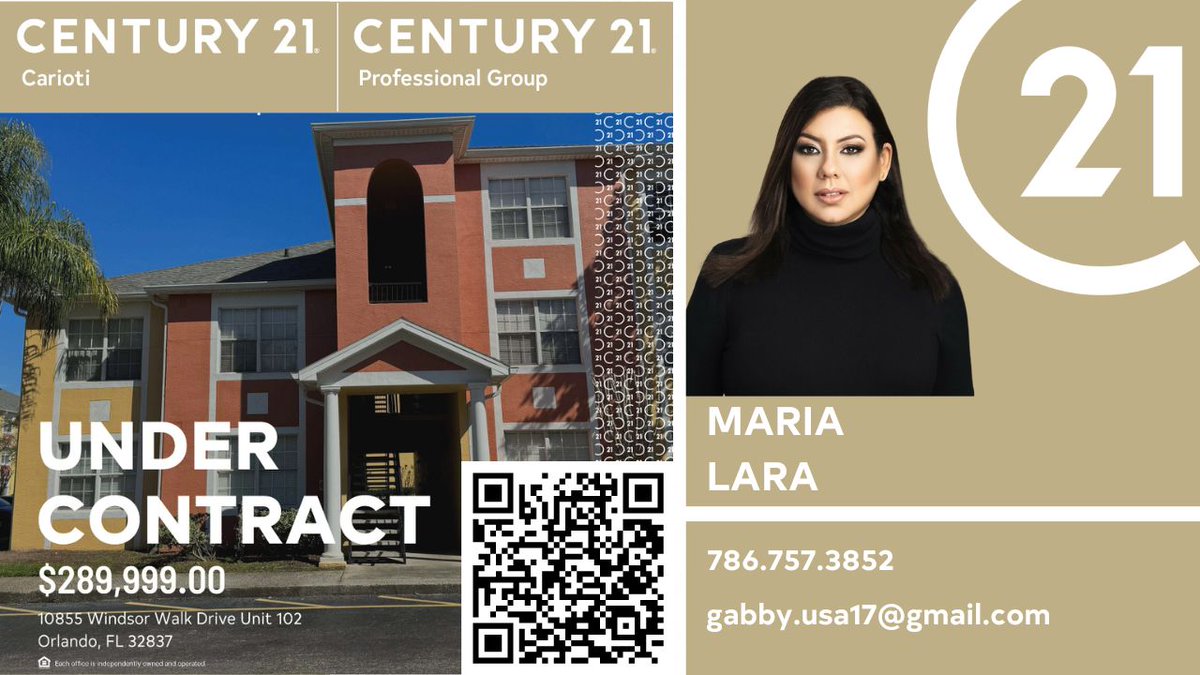 Under Contract!  If you are in the market to purchase or sell a home call Maria Lara at 786.757.3852 or visit C21greatmoves.com

#Century21,#Century21Carioti,#RealEstateOrlando,#RealEstateFL,#OrlandoRealEstate,#FLRealEstate,#C21ProfessionalGroup,#neversettle