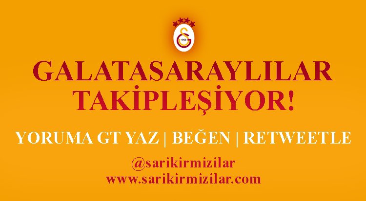 ✅Haydi takipleşelim. Birbirini takip etmeyen Galatasaray'lı kalmasın.
✅𝐓𝐀𝐊𝐈̇𝐏 𝐄𝐃𝐄𝐍𝐄 𝐀𝐍𝐈𝐍𝐃𝐀 𝐆𝐄𝐑𝐈̇ 𝐃𝐎̈𝐍𝐔̈𝐒̧ 𝐘𝐀𝐏𝐈𝐘𝐎𝐑𝐔𝐌
#GalatasaraylılarTakipleşiyor 
#GSlilerTakipleşiyor
💛♥️🏆🏆🔥🔥💪💪