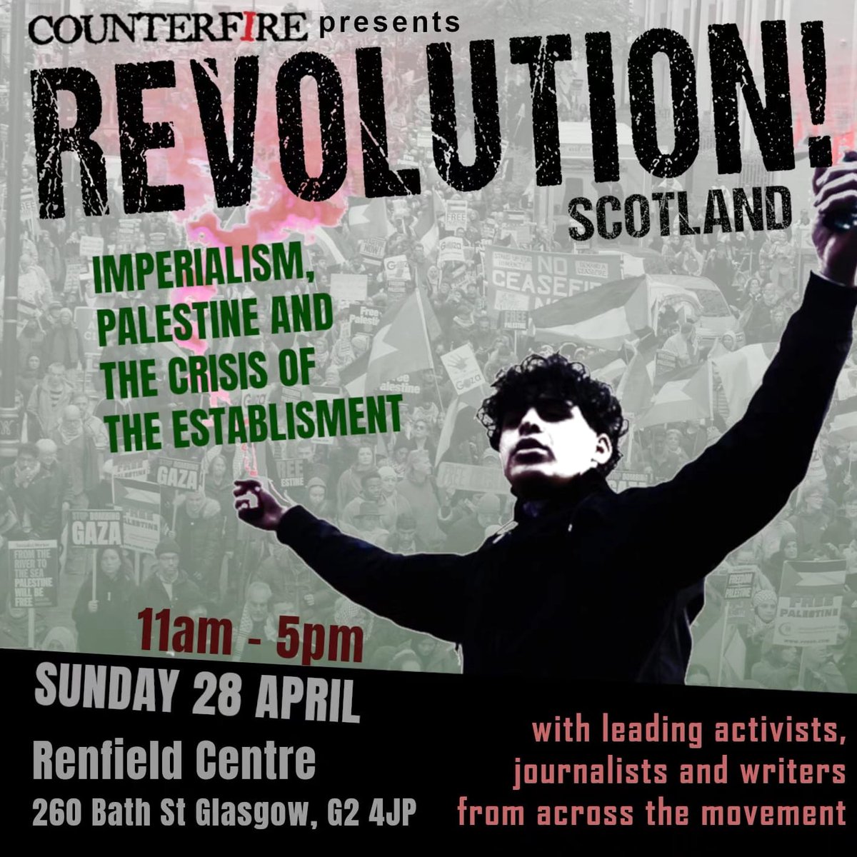 More speakers announced for Revolution Scotland! 📢 Including: Newly elected UofG rector Dr Ghassan Abu Sittah @GhassanAbuSitt1 🇵🇸 Andrew Feinstien Cat Boyd George Kerevan @GeorgeKerevan Elaine Graham-Leigh + more! Register in advance now! eventbrite.com/e/revolution-t…