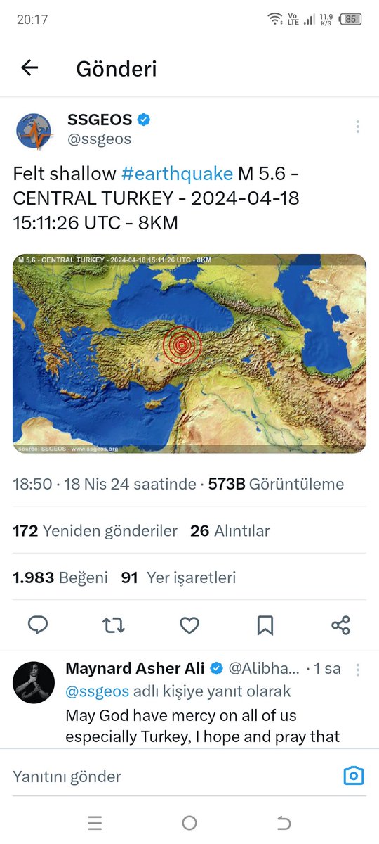 Halkanın büyüklüğünden anladığım kadarıyla daha küçük bir depremi de Muğla'da bekliyorlar.
#Deprem #Tokat #Muğla #Mugla
@Kandilli_info @RTErdogan @AFADBaskanlik @METU_ODTU @UniBogazici @itu1773 @istanbuluni @senerusumezsoyy