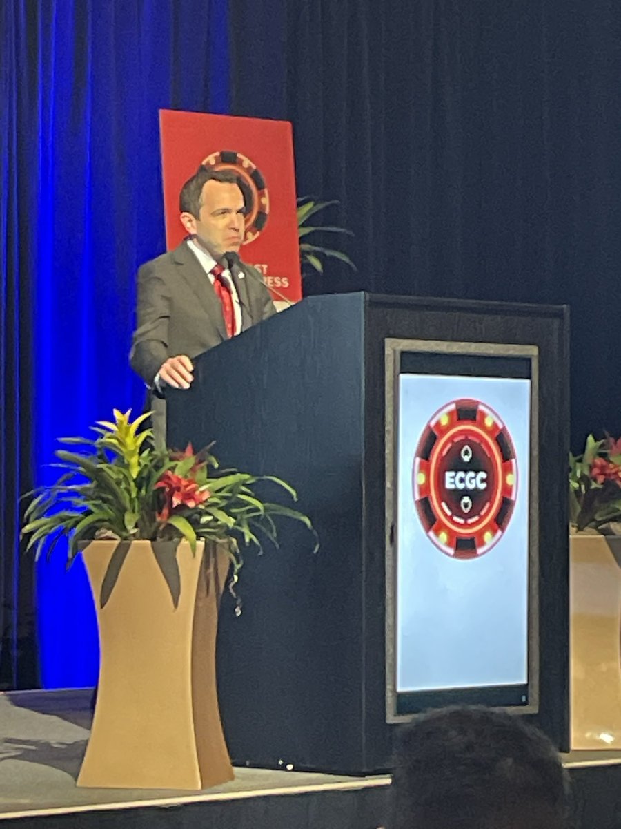 NJ Attorney General
Matthew J. Platkin <a href="/HardRockHCAC/">Hard Rock Atlantic City</a> #ecgc27 keynote luncheon speaker addresses hundreds of members of the #casino industry Thursday afternoon.
