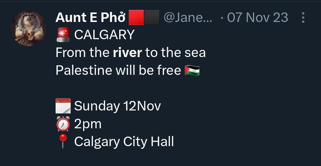 One of #CAHN's contributors propagandists, hailing from Calgary area under this anonymous account. One must wonder, where does she want the Jews to go? Paris? Madrid? Maybe Auschwitz? - since she loves when her enemies are met with violence, we wouldn't rule it out.