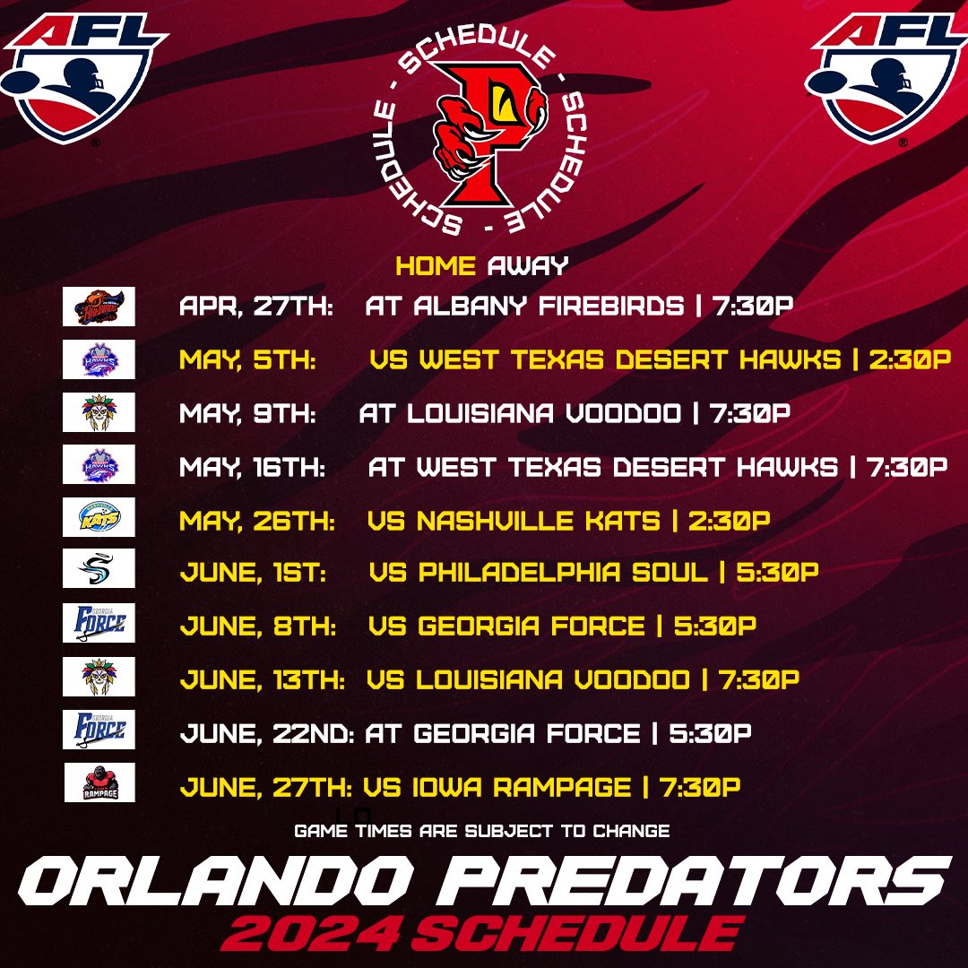 The Orlando Predators return to Kia Center on May 5! Do you have your tickets? 🎟️ : bit.ly/49BgBkE