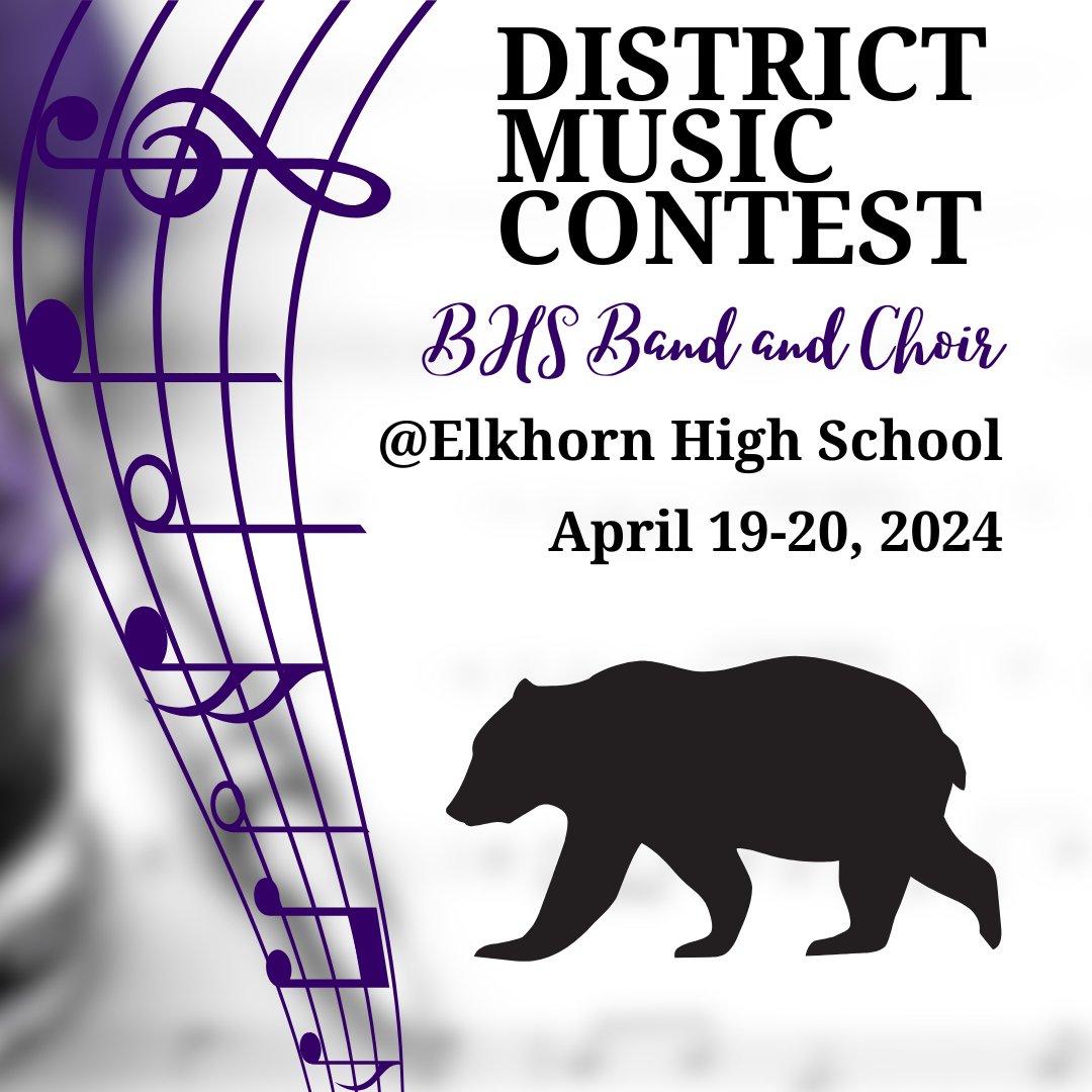 Good luck to our fine arts students at the District Music Contest this weekend!