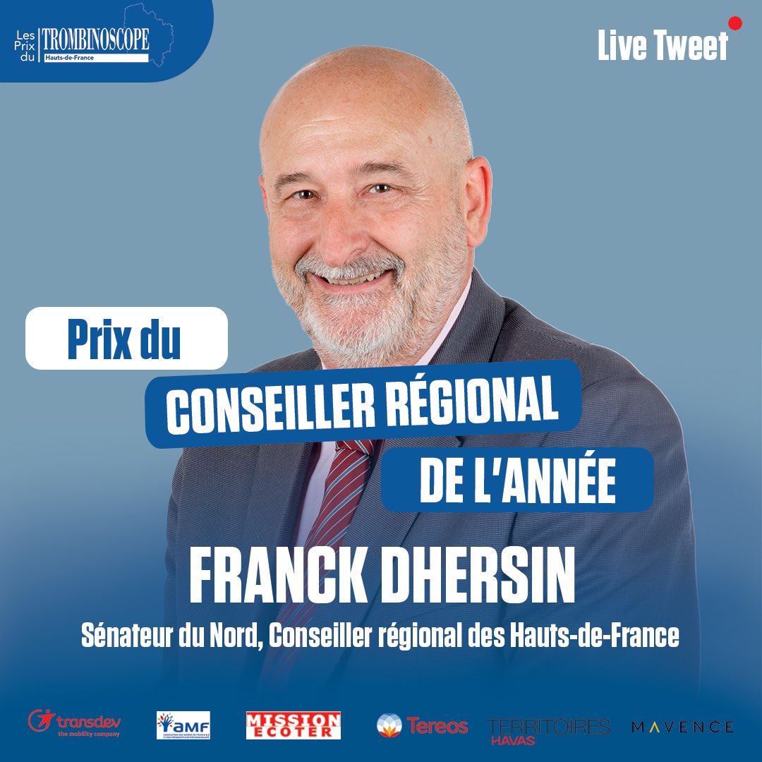Le Trombinoscope (@letrombinoscope) on Twitter photo #Direct
#Prixdesterritoires2024
#RégionHautsdeFrance
Prix du conseiller régional de l’année
<a href="/FDhersin/">Franck Dhersin</a>
Prix remis par <a href="/margauxboddaert/">Boddaert Margaux</a> (@BFM)
#HautsdeFrance
#CérémonieduTrombinoscope #Direct
#Prixdesterritoires2024
#RégionHautsdeFrance
Prix du conseiller régional de l’année
<a href="/FDhersin/">Franck Dhersin</a>
Prix remis par <a href="/margauxboddaert/">Boddaert Margaux</a> (@BFM)
#HautsdeFrance
#CérémonieduTrombinoscope