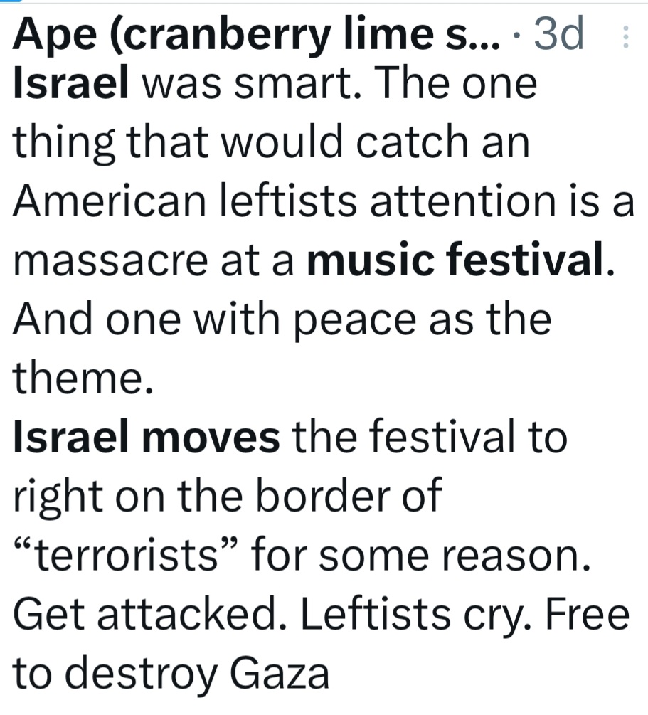 How Israel preplanned the Hamas attack in their efforts to commit the Gaza Genocide. First fund Hamas, next ignore any warnings and create a situation that maximised that their own citizens, particularly the young, were killed in order to gain world sympathy. @Sans_culottes89