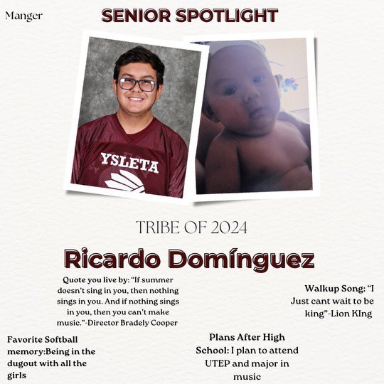 Senior night is this Friday!!! Our eighth and final senior spotlight is our mighty manager RJ ❤️