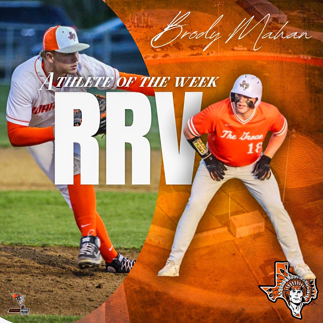 Congratulations to Junior 1B/P @brodymahan for being voted RRV Athlete of the week. #FTF #WIT @2ATXHSBaseball @Fivetool @FivetoolTexas @hg_warriors @Coach_Lopez16 @seancooper_C4 @C4SportOklahoma