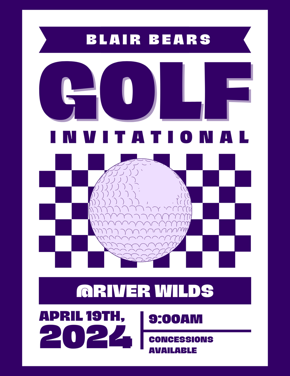 Our @BlairGolfTeam has a home invitational today! Good luck, Bears!