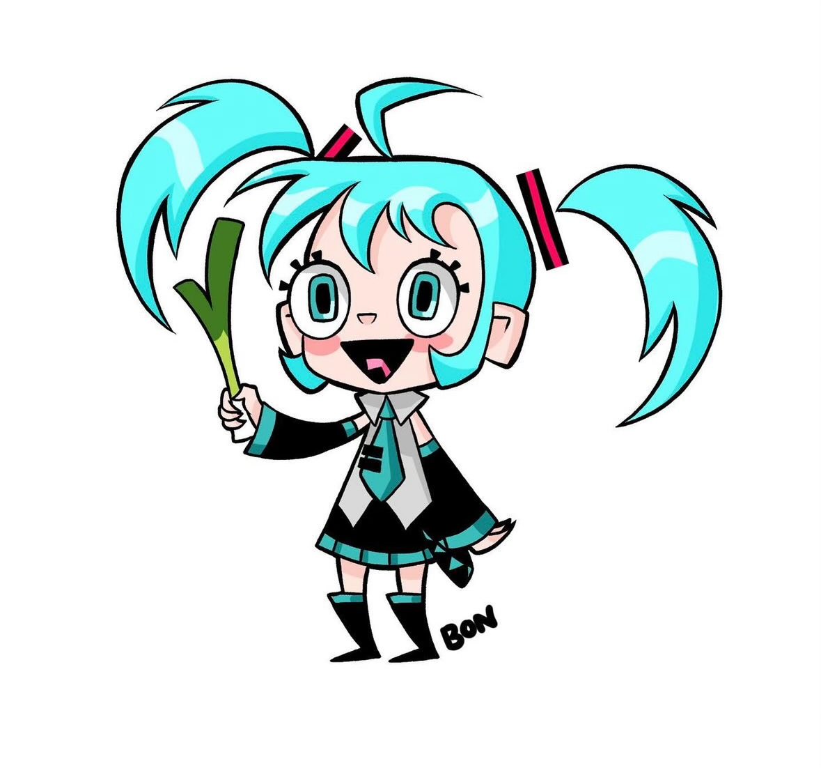 初音ミク 「Throwback to my Invader Zim Miku from 20」|Bonのイラスト