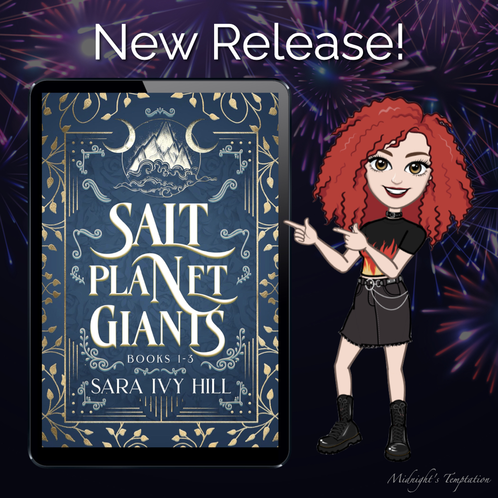 🎉 NEW RELEASE: Salt Planet Giants by Sara Ivy Hill
~~~
Read more: instagram.com/p/C56VkfoomYZ/

#SciFiRomance #NewRelease #OutNow #BookRecommendations #SFR #AlienRomance #BookTwitter @saraivyhill