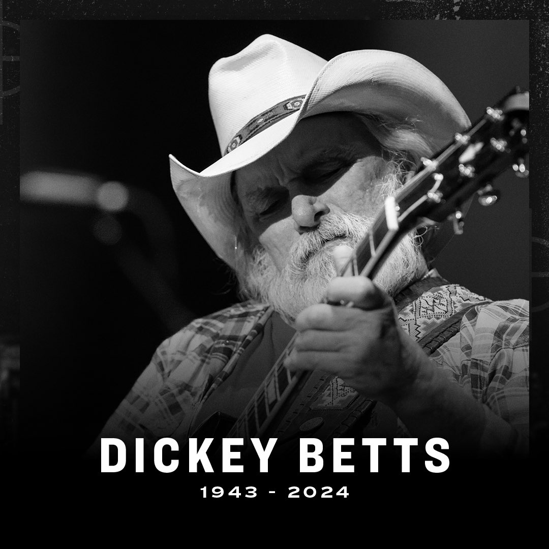 We are deeply saddened by the loss of Dickey Betts, a founding member of The Allman Brothers Band. Thank you for all the memories you made with us at the Beacon Theatre ❤️
 
📷:  Al Pereira/MSG Photos