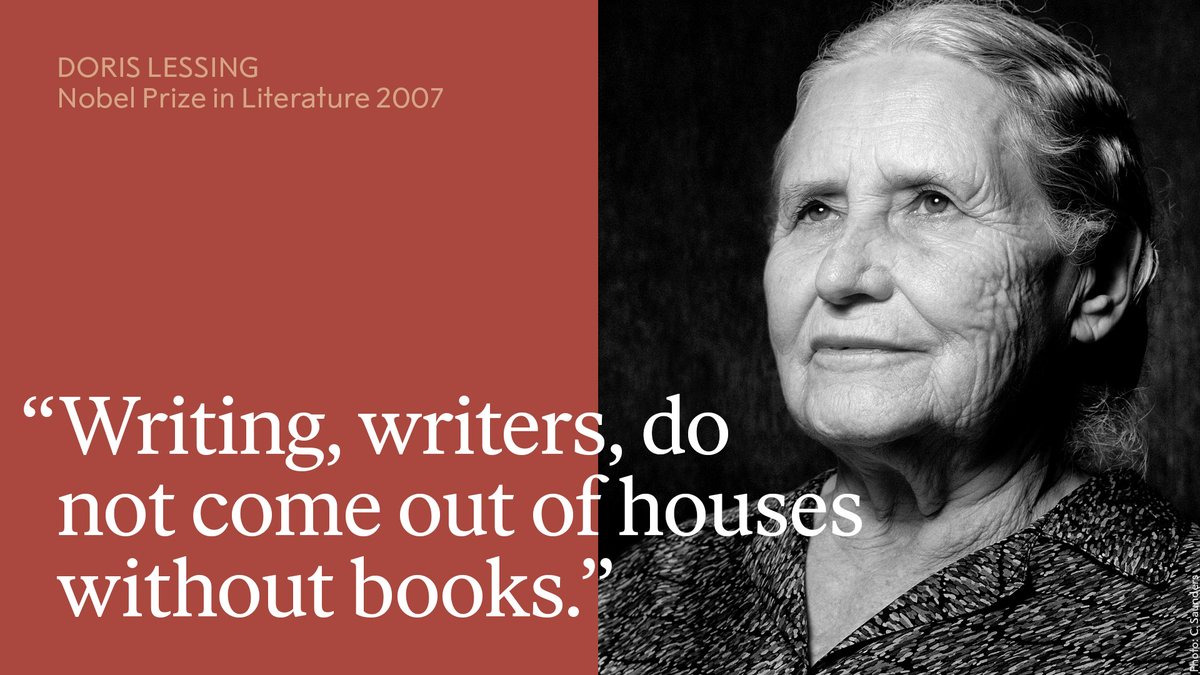 Literature laureate Doris Lessing has never been one to underestimate the power of books.

Read her full #NobelPrize lecture: bit.ly/2UquTkB