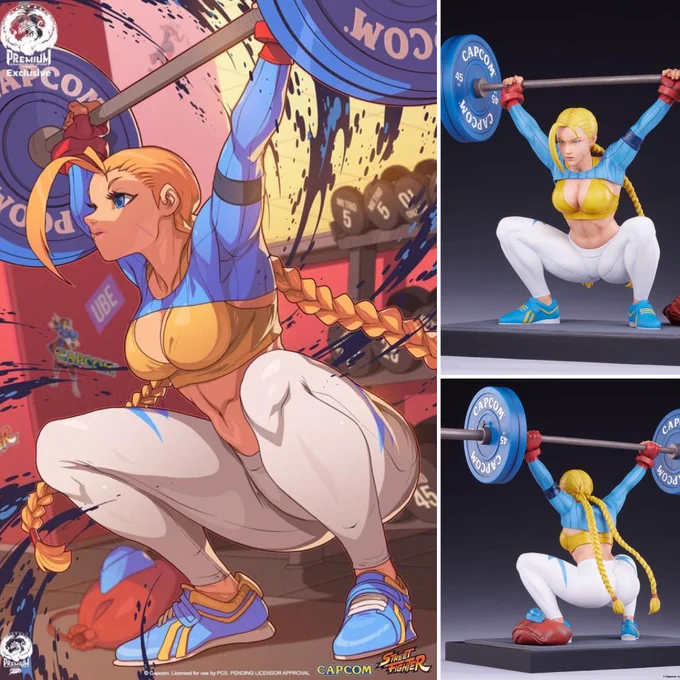 The 1:4 scale Powerlifting Cammy by  is up for preorder! Just head to  for more info. I had a hand in designing this and illustrating the accompanying print. #cammywhite #collectpcs #cammy #streetfighter #edwinhuang #powerlifting 