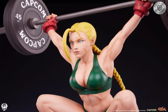 The 1:4 scale Powerlifting Cammy by  is up for preorder! Just head to  for more info. I had a hand in designing this and illustrating the accompanying print. #cammywhite #collectpcs #cammy #streetfighter #edwinhuang #powerlifting 