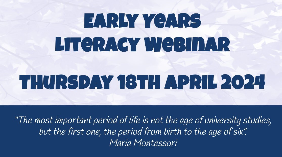 Our first ever Early Years Webinar was a great success. Thank you to everybody who joined us. Look out for the next one 👀! @mrsrmurad @PercyShurmerAET @MontyAcademy @Lea_Forest_HT