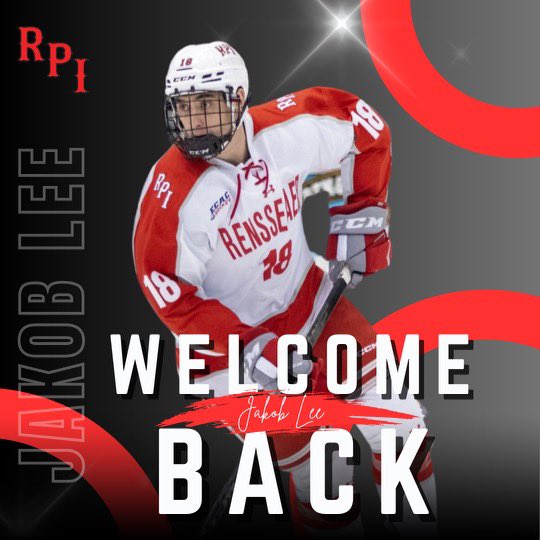 RPI_Hockey's tweet photo. YEAR 5️⃣

John Beaton, Jake Lee, Jack Agnew, and Jake Gagnon are returning for the 24-25 season! 

Every Day a Champion

#LetsGoRed https://t.co/yLRegPiez1