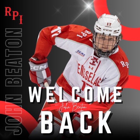 RPI_Hockey's tweet photo. YEAR 5️⃣

John Beaton, Jake Lee, Jack Agnew, and Jake Gagnon are returning for the 24-25 season! 

Every Day a Champion

#LetsGoRed https://t.co/yLRegPiez1