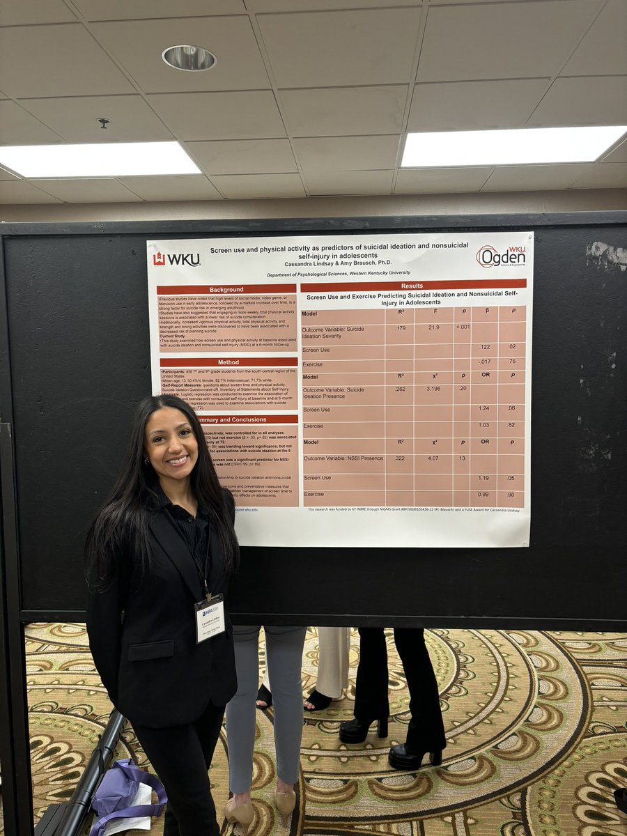 While I’m helping with #SRS24, my students are presenting our research at @MidwesternPsych in Chicago! #2024MPA We are disseminating research on youth suicide and risk behaviors far and wide. @PsySciencesWKU @wkuogden