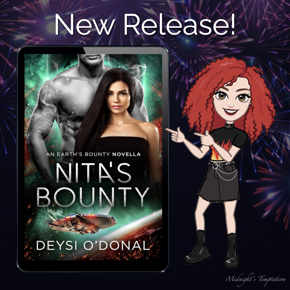 🎉 NEW RELEASE: Nita's Bounty by Deysi O'Donal
~~~
Read more: instagram.com/p/C56V80EIsyY/

#SciFiRomance #NewRelease #OutNow #BookRecommendations #SFR #AlienRomance #BookTwitter