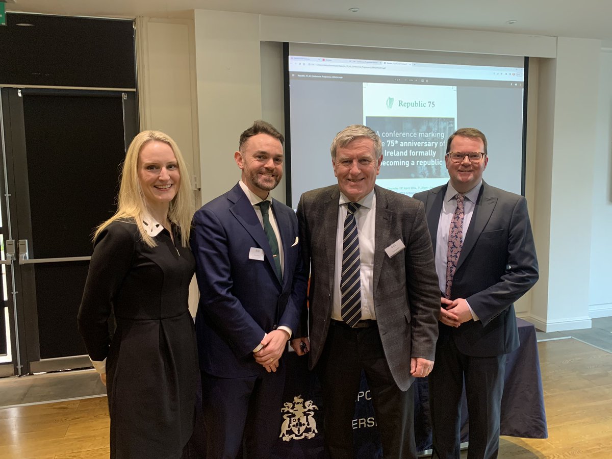 It was great to catch up with my old friend, @ConorMcGinn at today’s conference on the 75th anniversary of Ireland becoming a republic @LiverpoolHopeUK. Also pictured are Dr Ruth Canning & conference convenor, Prof Bryce Evans.