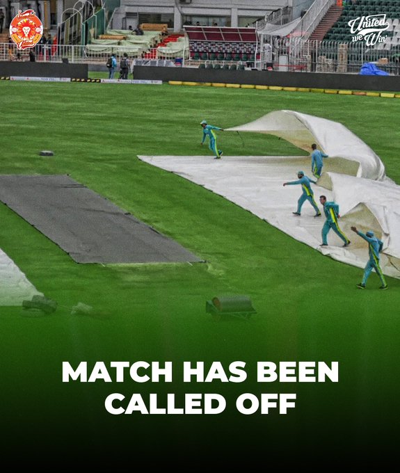 Match has been called off due to bad weather!  #PAKvNZ #UnitedForPakistan #UnitedWeWin