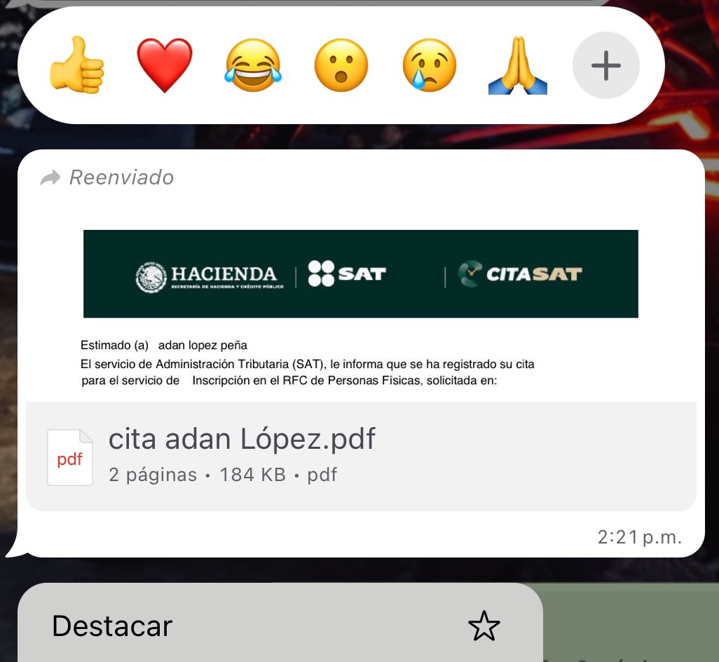 Un día estás tranquilo y al otro tienes cita en el sat 🤕