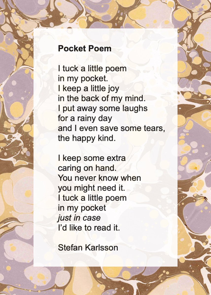 Happy #PoemInYourPocketDay! Here’s a little #PocketPoem for kids in honor of this special day. What poem are you keeping in your pocket? 

#PoetryMonth #poetryforkids #kidlit #NaPoWriMo