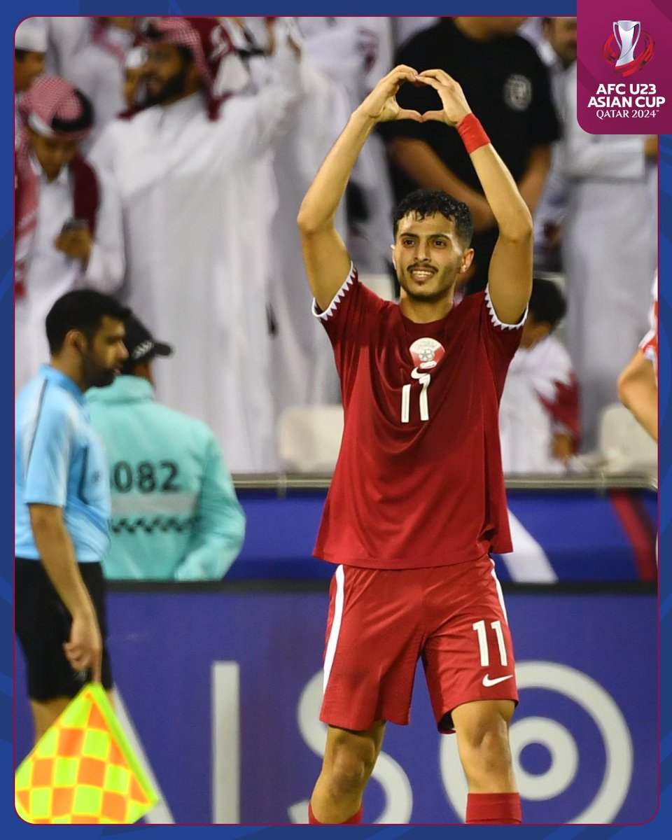 afcasiancup's tweet photo. ⏰ FT | 🇯🇴 Jordan 1️⃣-2️⃣ Qatar 🇶🇦
Al Mannai’s late winner keeps Qatar’s 100% record intact!
#AFCU23 | #JORvQAT https://t.co/hFJfYAK7EM