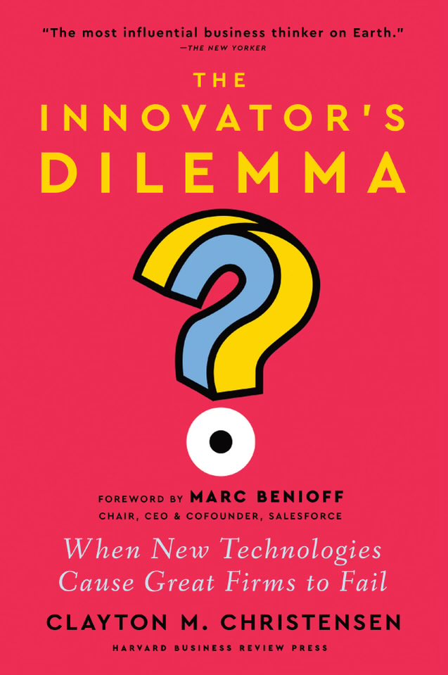 Honored ⁦to write the foreword for Clay Christensen's game-changing work, The Innovator's Dilemma, one of the great business classics. Sadly, Clay died before this latest wave of incredible innovation, but his wisdom continues to inspire me and so many other entrepreneurs. ❤️