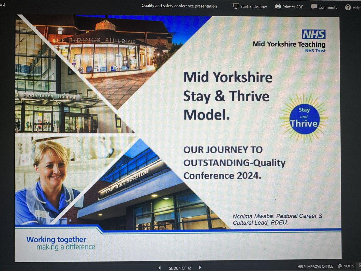 Amazing day @MidYorkshireNHS on our sold out first conference as we continue on Our Journey to Outstanding. Great presentations of collaborations across professions to improve patient safety, experience and engaging those with lived experience.