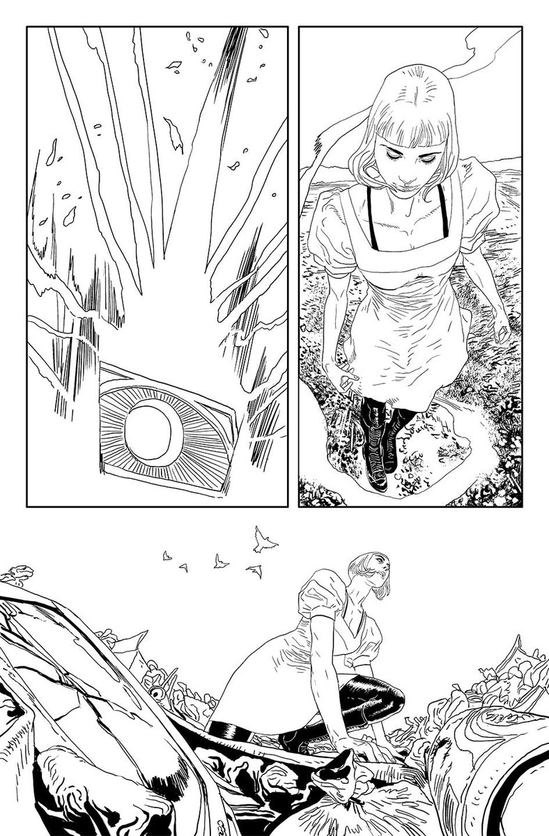 AmilcarPinna's tweet photo. Some more pages that I did for Eternal Blue: A Spiritbox Graphic Novel. Published by Z2comics script by Jim Krueger. I really like drawingHorror/weird stuff <3 https://t.co/ehrcisFdUw