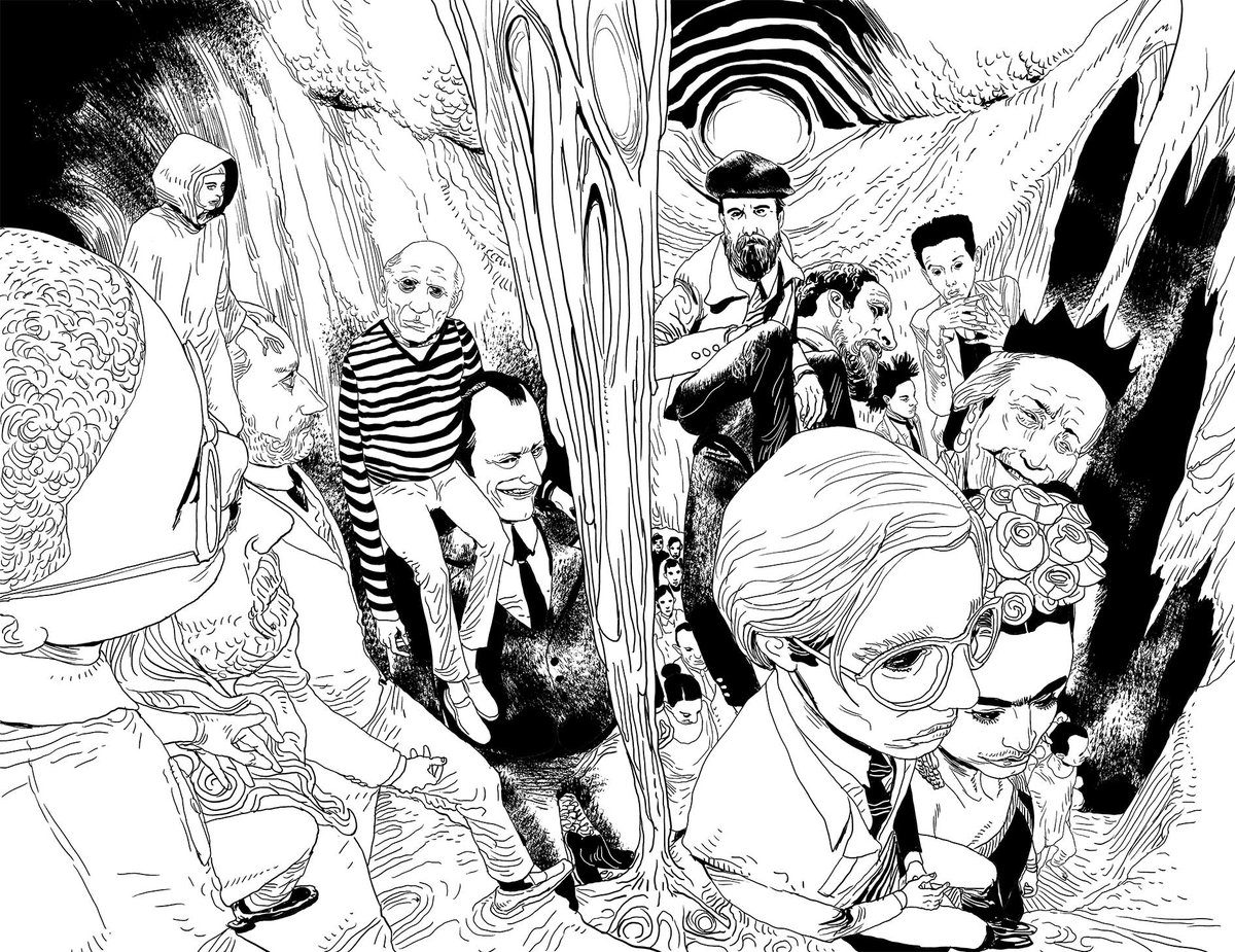 AmilcarPinna's tweet photo. Some more pages that I did for Eternal Blue: A Spiritbox Graphic Novel. Published by Z2comics script by Jim Krueger. I really like drawingHorror/weird stuff <3 https://t.co/ehrcisFdUw