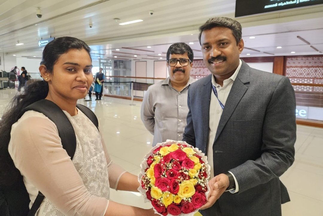 BHARAT welcomes back cadet Ms. Ann Tessa Joseph A government that cares for each and every citizen! ❤️ The people of Kerala are grateful to PM @narendramodi and the Government of India for ensuring the safe return of our citizens facing challenges abroad.