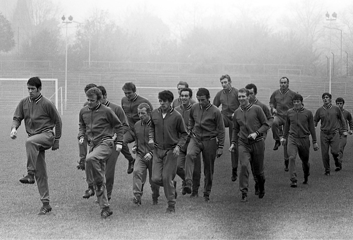 Scotland squad in training in 1969. Jinky and Tam Gemmell amongst some other familiar faces. @davstu11