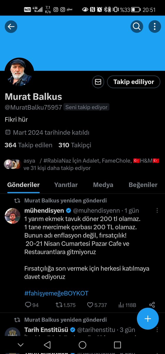 O zamann abimi takip edelim demi @MuratBalku75957 sonuçta dadaş olunmaz DADAŞ DOĞULUR💪💪 ÇOOOKK değerli abim Erzurumun incisidir. Sizlerinde desteğini bekliyorum🤗🤗takip lütfen 👇 👇 👇 👇 👇 👇 👇 @MuratBalku75957