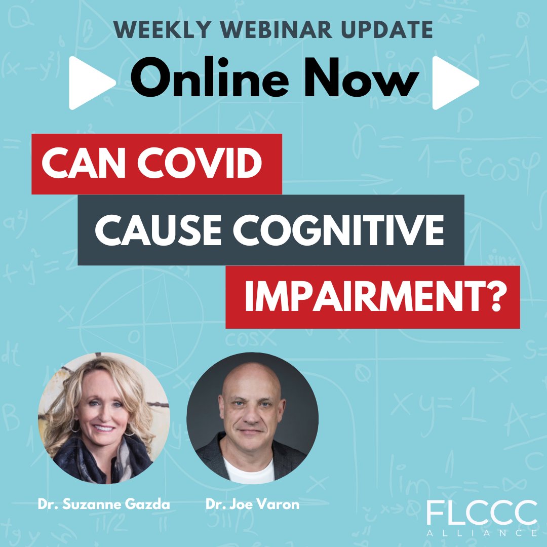 On last night's webinar, neurologist Dr. Suzanne Gazda @dr_gazda and FLCCC co-founder Dr. @joevaron joined us to discuss the troubling link between spike protein and cognitive decline, as well as to share vital strategies for brain health - including lifestyle interventions and