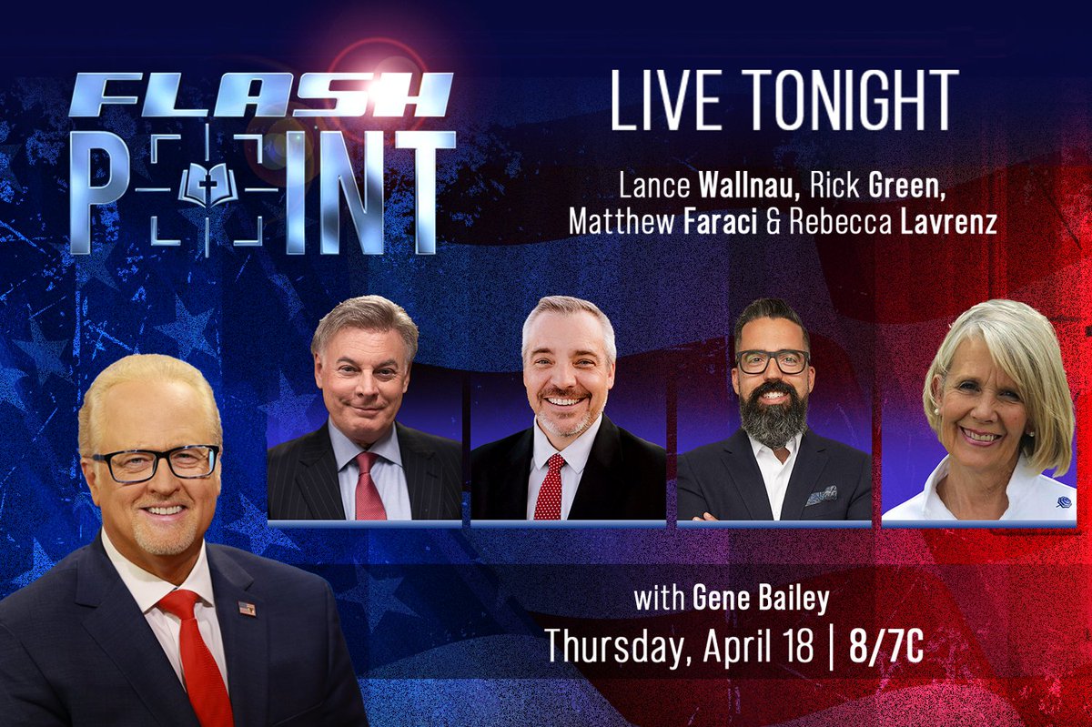 Join @genebailey & his guests TONIGHT: @lancewallnau, @rickgreentx, @matthewfaraci, and @j6prayingrandma! Watch at govictory.com/watch at 8pm ET/7pm CT! #Thursday #commentary #news #America #Trump #rescueamerica #movement #flashpointarmy #twitter