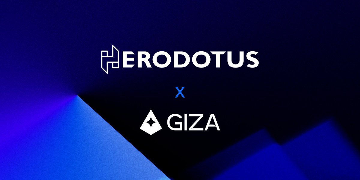 Exciting news! 🛰️ We are thrilled to announce our partnership with @gizatechxyz, a pioneer in Zero Knowledge Machine Learning (ZKML)! Together, we're paving the way for secure and trustless AI applications on the blockchain. 🤝 #ZKML herodotusdev.medium.com/herodotus-giza…