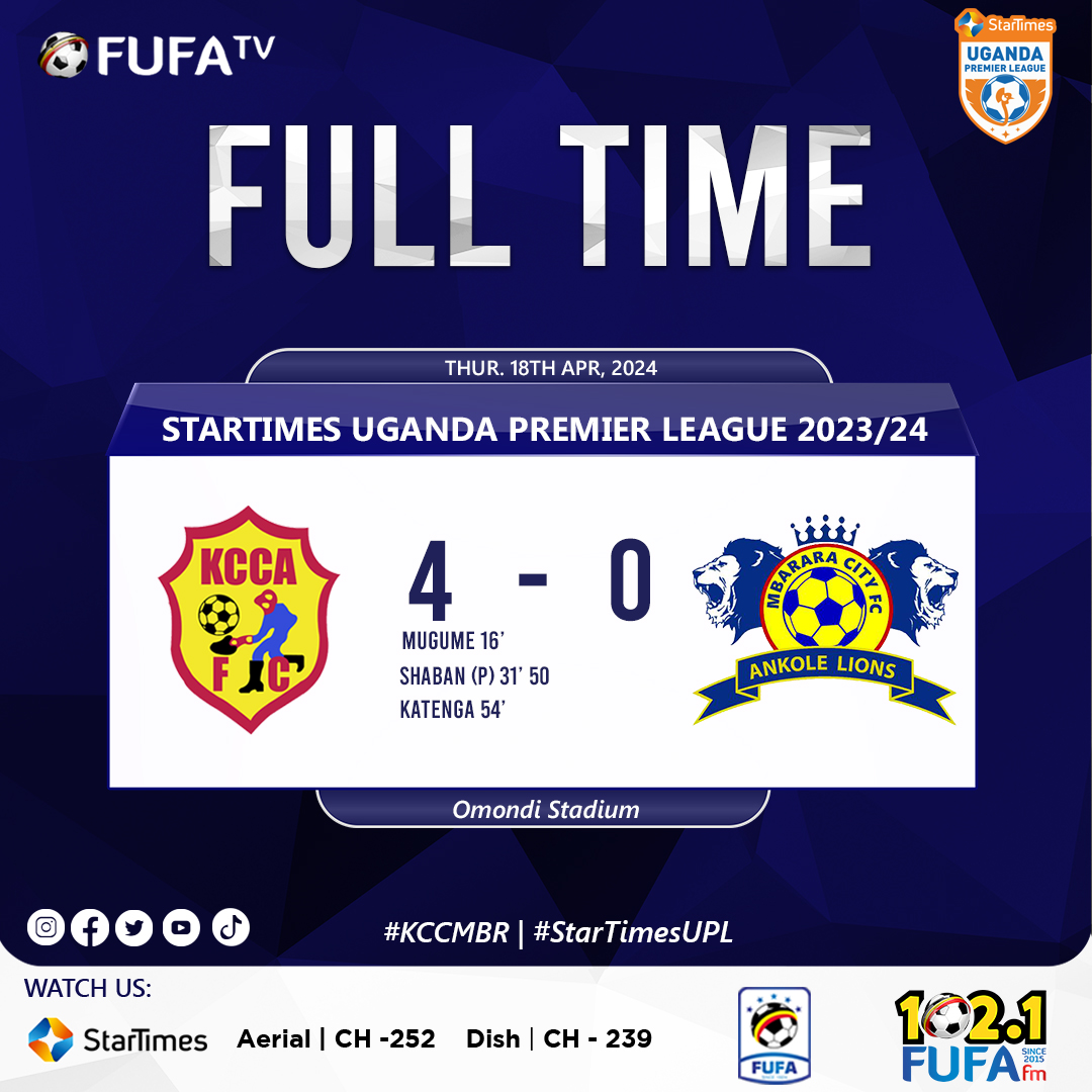 KCCA make light work of Mbarara City!

#KCCMBR | #StarTimesUPL
#HomeOfUgandanSport