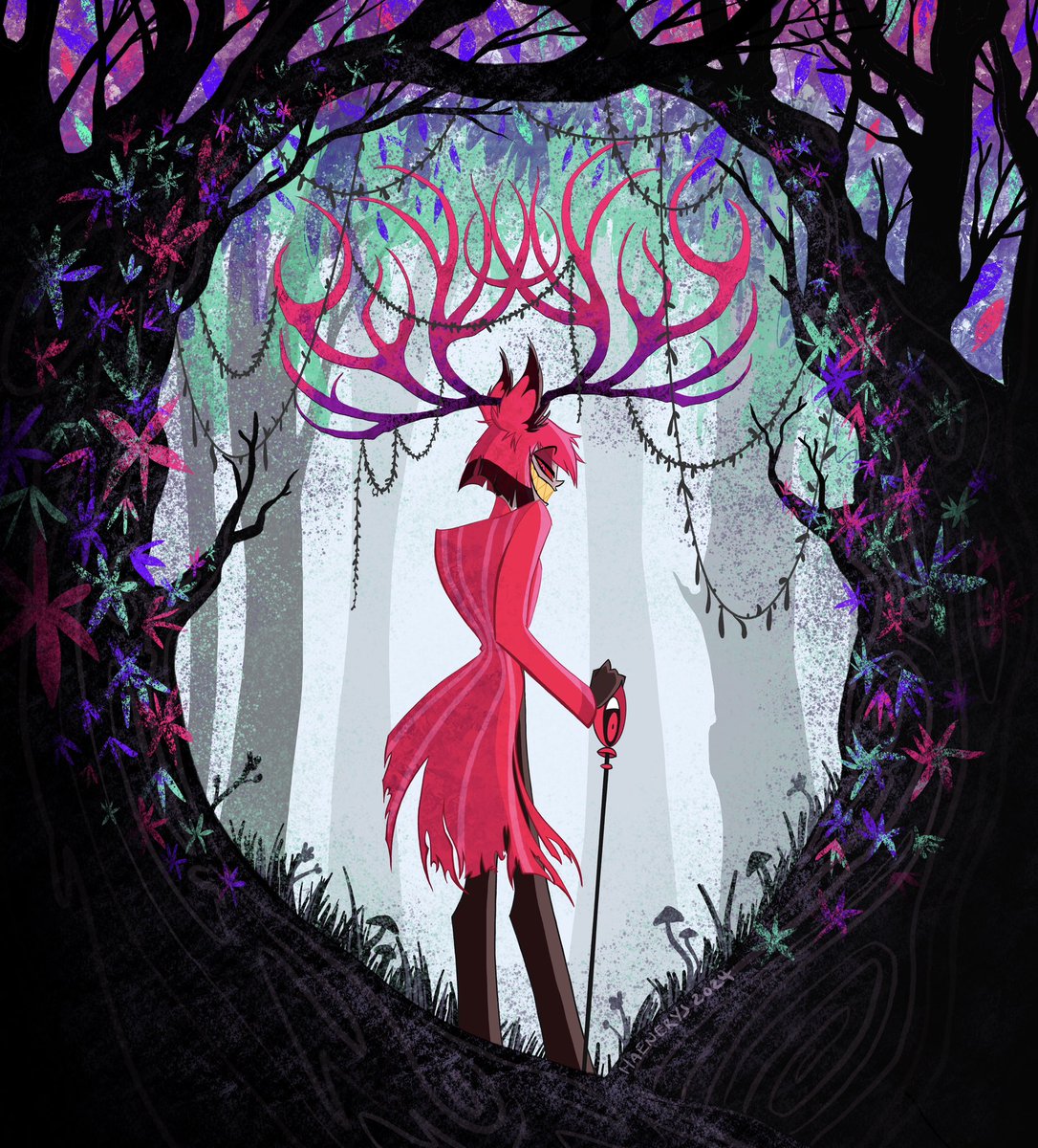 Haenerys3's tweet photo. Imagine coming across this guy in the woods 🌲🤩❤️🌲 #hazbinhotelalastorfanart #alastorfanart #hazbinhotelfanart #hazbinhotelalastor #alastor #alastorhazbinhotel #hazbinhotel #hazbinhotelradiodemon #cursedcatalastor #radiodemon #helluvaboss https://t.co/sE9yCEXysg