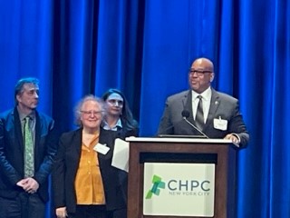 Congratulations to Stanley Richards and JoAnne Page on their well-deserved recognition at the @chpcny Luncheon. “40% of adults released from state prison were released to shelter or placement for homeless adults. Safe and affordable housing is a necessity that every one needs”