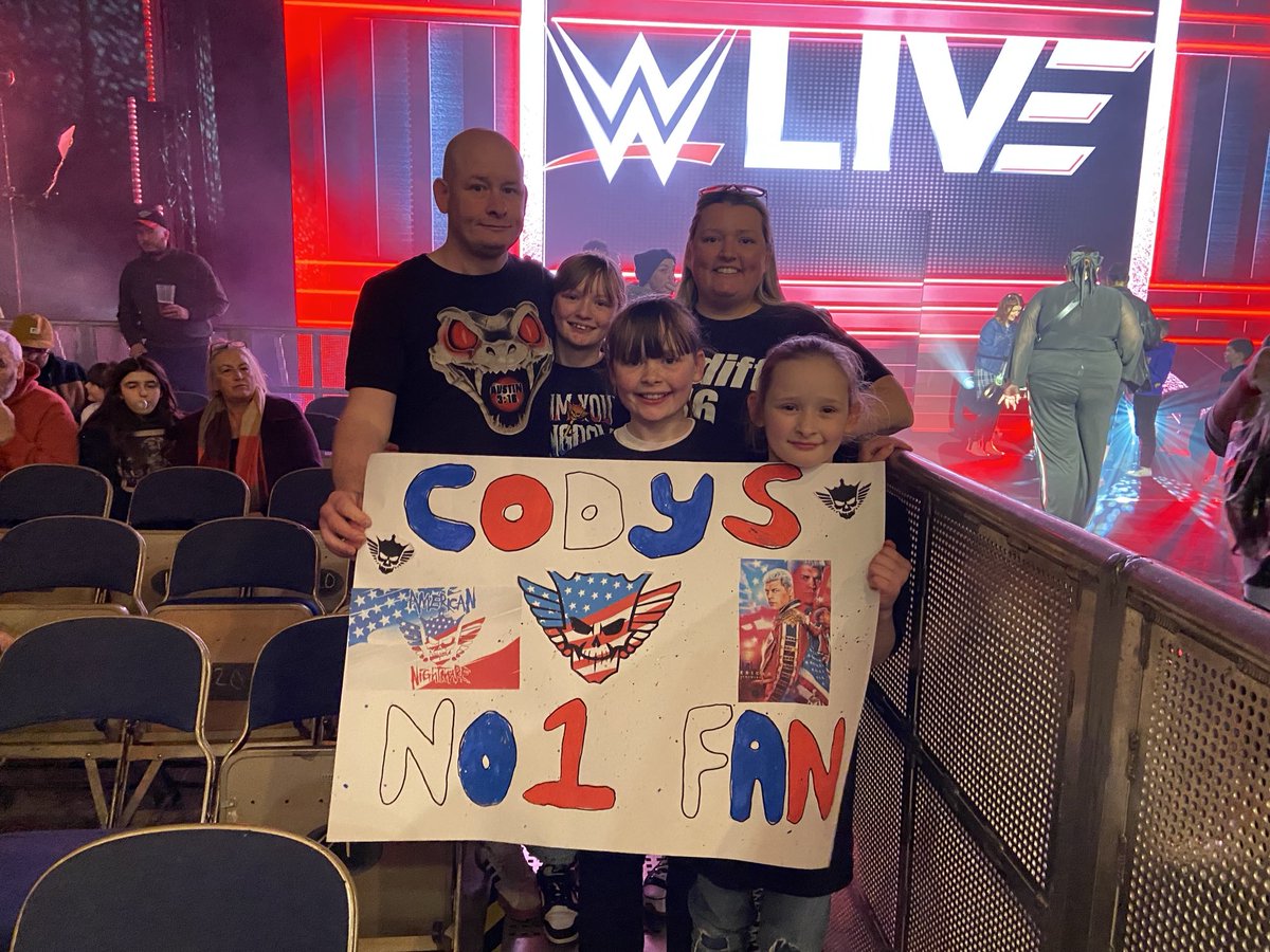 We’re ready to go!!! We live and breathe WWE. Let’s go!!! #WWECardiff ⁦⁦@WWE⁩ ⁦@WWEUniverse⁩ #wwe #no1fans