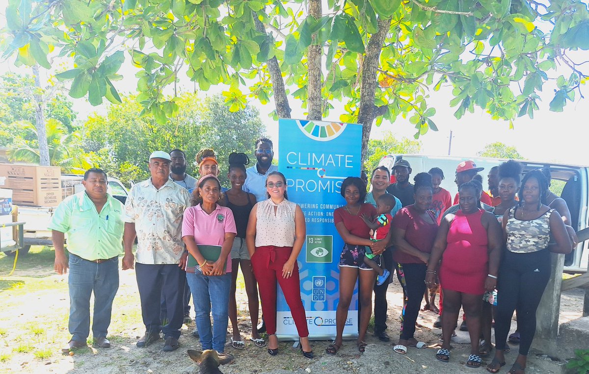 A pleasure visiting Gales Point where #UNDPinBelize handed over equipment to female-owned micro, small, and medium-sized enterprises (MSMEs) through the #ClimatePromise project. The donation maintains sustainable production contributing to food security in the village.